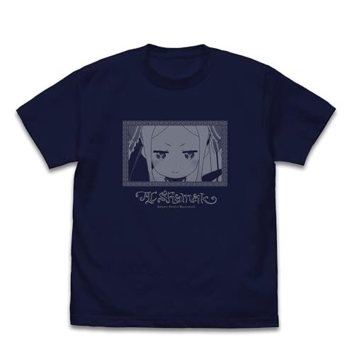 【公式】二次元コスパ Re:ゼロから始める異世界生活 ベアトリス「アル・シャマク」 Tシャツ NAVY Mサイズ