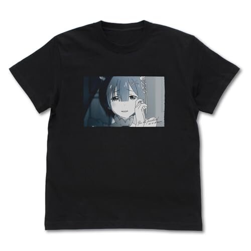 【公式】二次元コスパ Re:ゼロから始める異世界生活 鬼がかってますね フォト Tシャツ BLACK XLサイズ