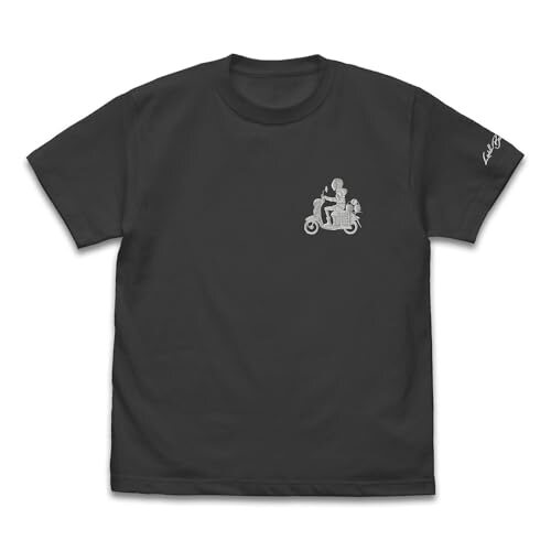 【公式】二次元コスパ 『ゆるキャン△ SEASON３』 バイク志摩リン ワンポイント刺繍Tシャツ SUMI XLサイズ
