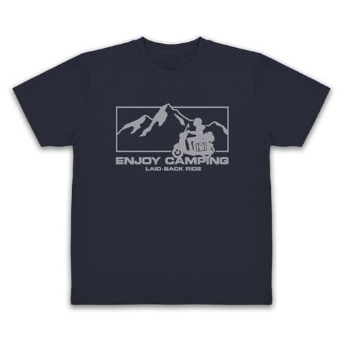 【公式】二次元コスパ 『ゆるキャン△ SEASON３』 シルエットバイク志摩リン ドライTシャツ NAVY Mサイズ