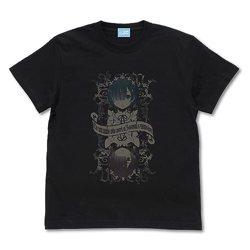 【公式】二次元コスパ Re:ゼロから始める異世界生活 ラム&レム Tシャツ Ver.2.0 BLACK Lサイズ