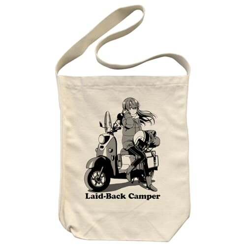 【公式】二次元コスパ 『ゆるキャン△ SEASON３』 描き下ろし 志摩リン ショルダートート バイクでひといきVer. NATURAL