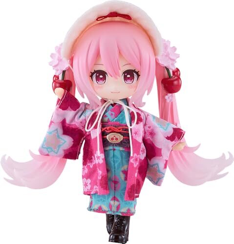 グッドスマイルカンパニー キャラクター・ボーカル・シリーズ01 初音ミク ねんどろいどどーる 桜ミク ひろはこ 2025Ver.（函館） 布 磁石 プラスチック製 塗装済み可動フィギュア ノンスケール 専用台座付属 全高約140mm